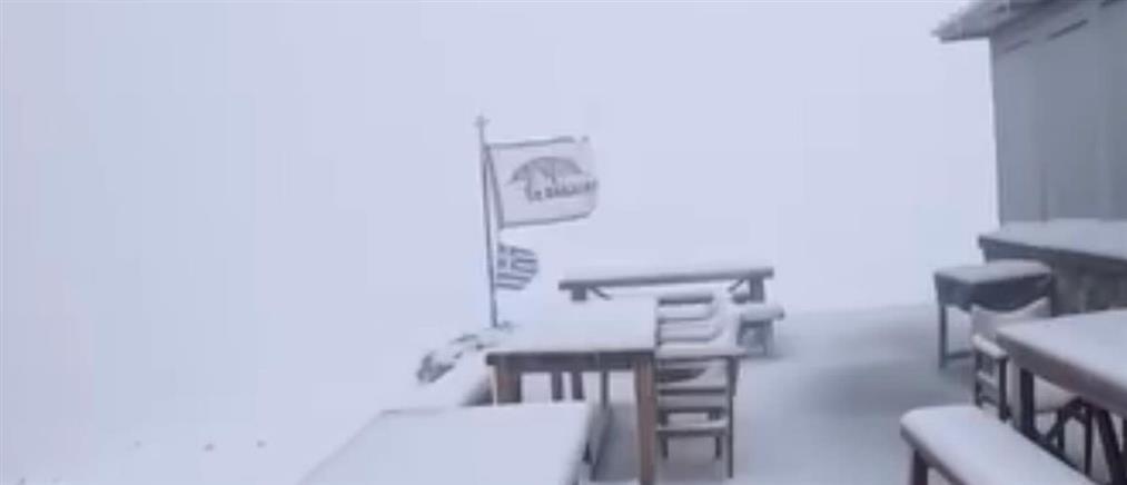 Έπεσαν τα πρώτα χιόνια σε Όλυμπο, Καϊμακτσαλάν και Φαλακρό