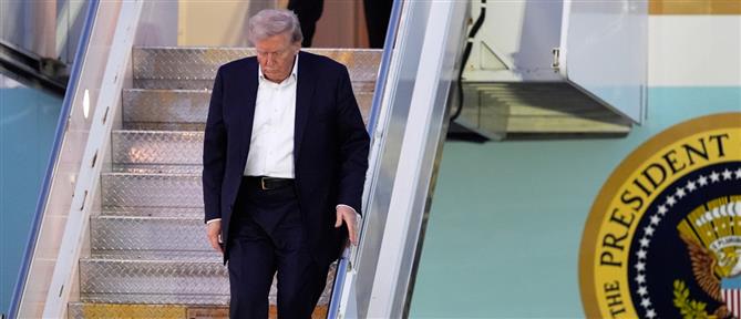 Ουάσινγκτον: Ο Τραμπ μοίρασε πίτσες και μπέργκερ σε στρατιωτικούς κι αστυνομικούς