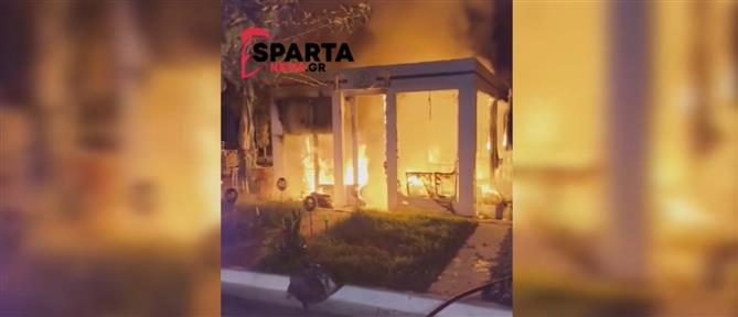 Λακωνία: Εξερράγη φιάλη υγραερίου σε καφετέρια στη Νεάπολη (βίντεο)