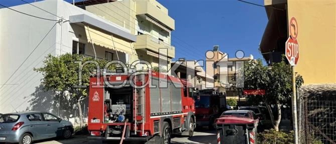 Φωτιά σε σπίτι στο Ηράκλειο - Σώθηκε ηλικιωμένος ένοικος